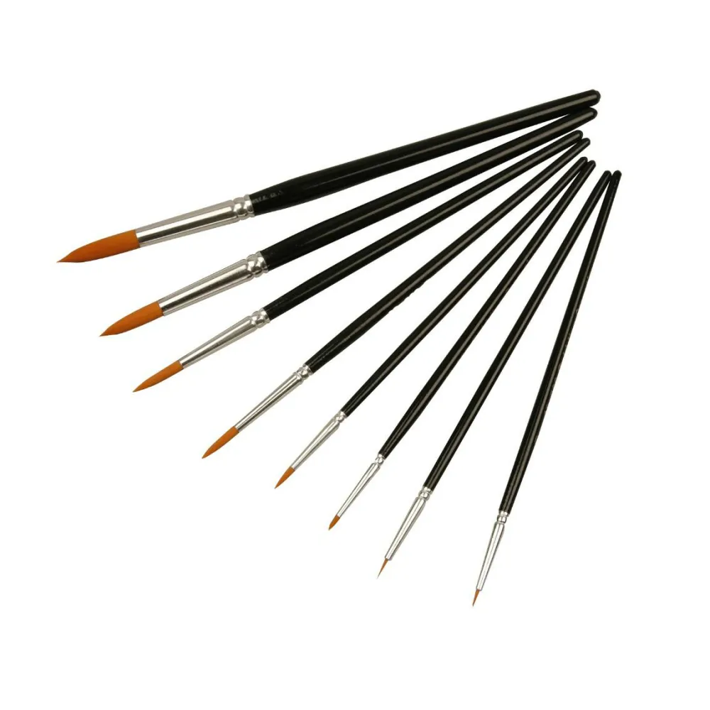 Hot Creativ Company Pensler Gold Line - Runde, 8 stk