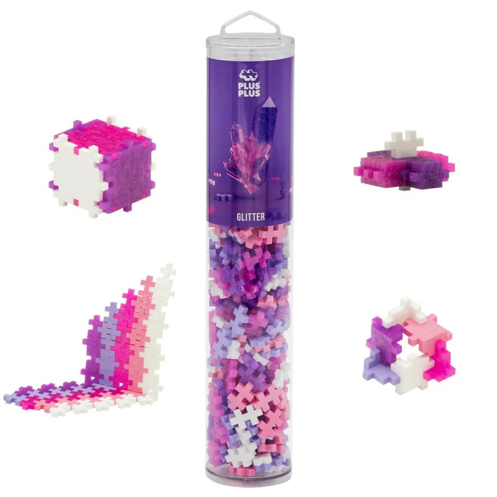 Plus-Plus i rør - Glitter Mix, 240 stk.
