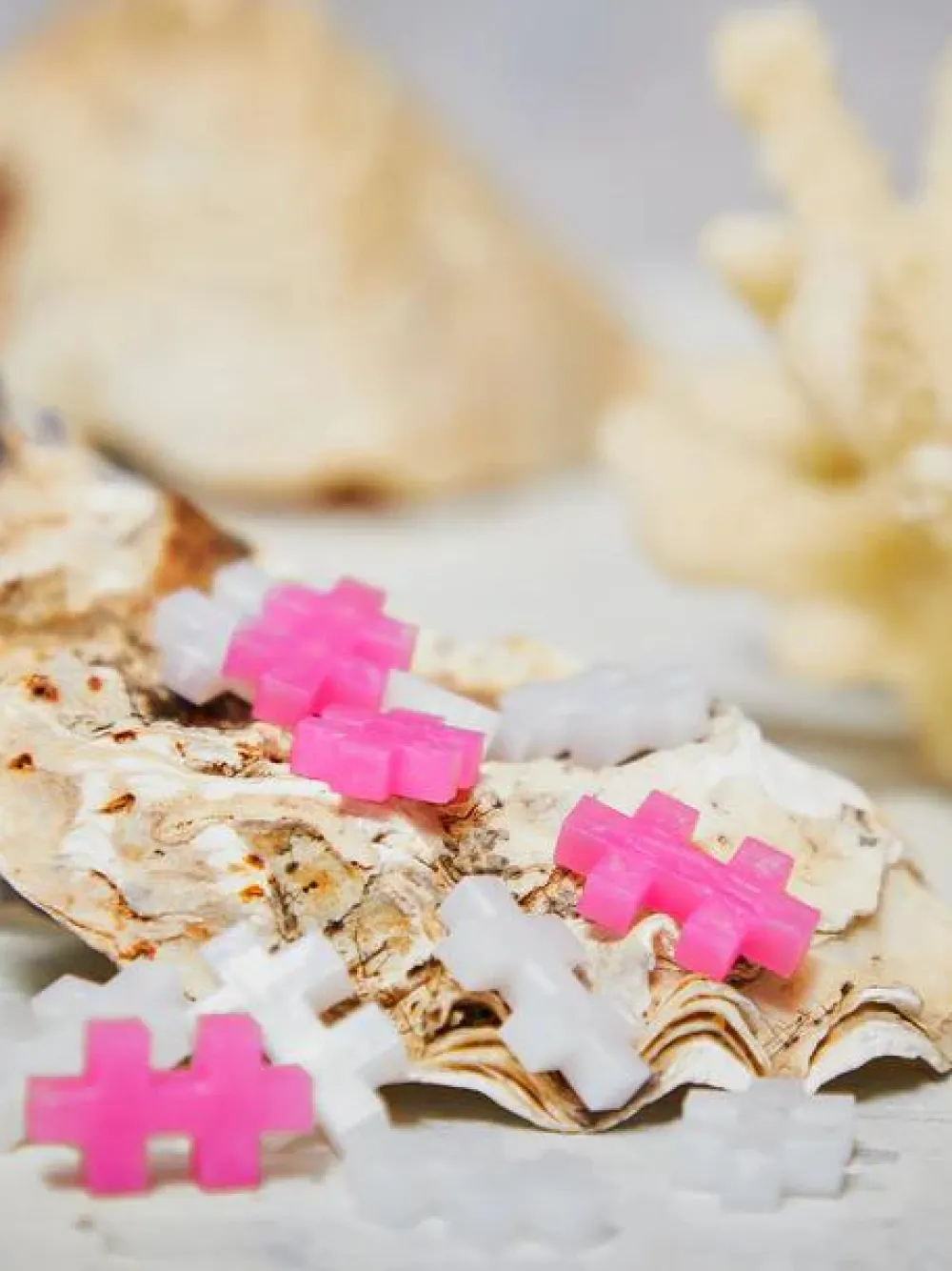 Clearance Plus-Plus i rør - Perlemor Mix, 100 stk