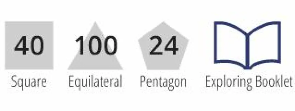 Hot Polydron byggesæt Crystal, 164 dele