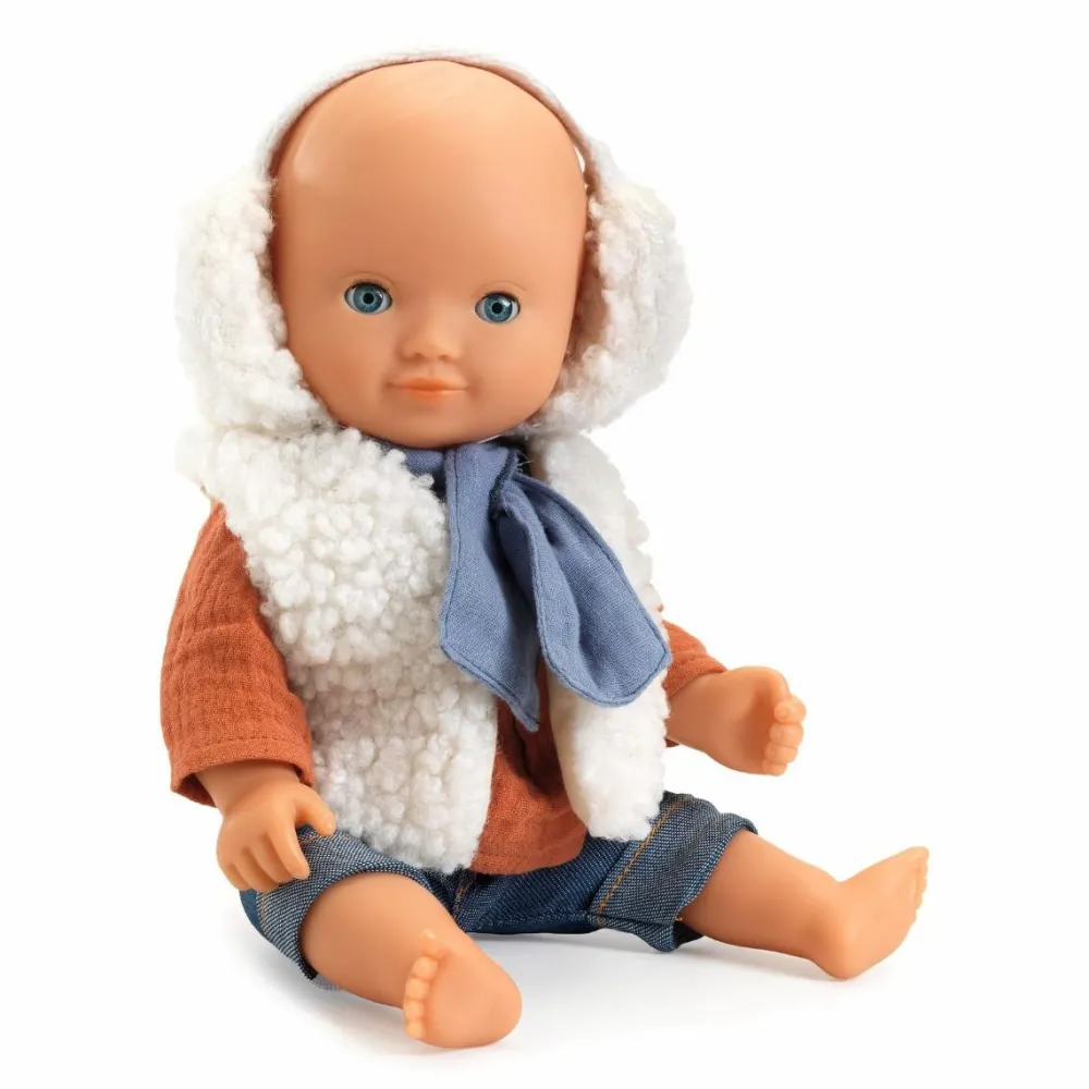 Online Djeco Pomea dukketøj - Vest & ørevarmere