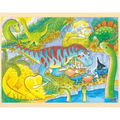 New goki Puslespil i ramme m. 48 brk. - Dinosaurer