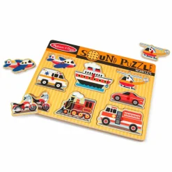 Sale Melissa & Doug Puslespil med lyd - køretøjer