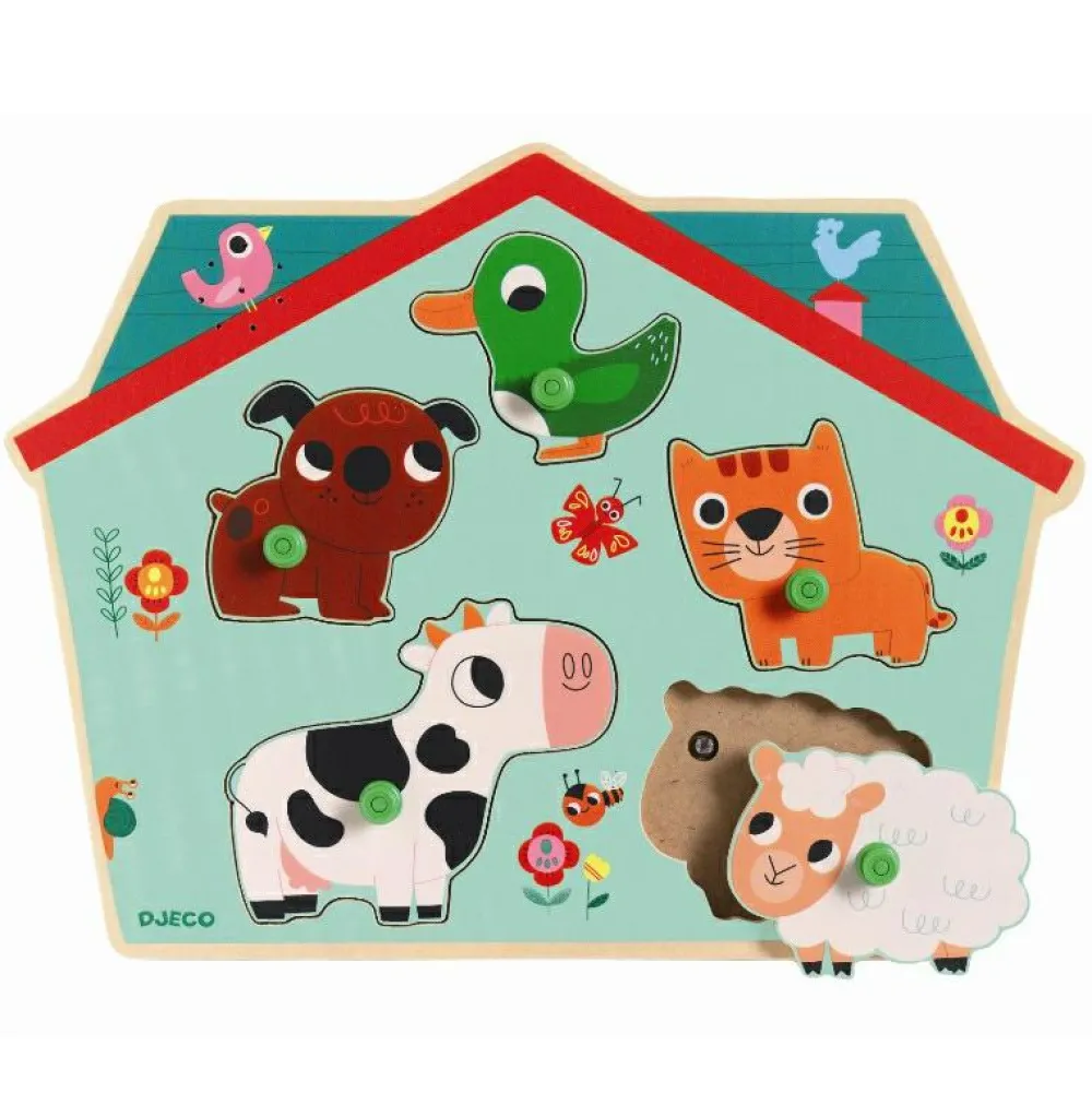 Djeco Puslespil med lyd - På bondegården