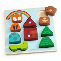 Online Djeco Puzz & Match Rainbow - 2-i-1 puslespil