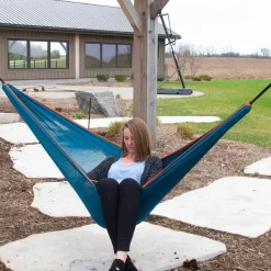 Best Rejsehængekøje dobbelt (mesh) - Blå