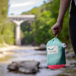 Outlet Rejsehængekøje dobbelt (nylon) - Lyseblå