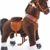 Best PonyCycle Rid Selv - Hest, mørkebrun m. hvid blis, Medium