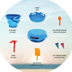 Online Sandleg - Spandsæt med 7 dele - Blå