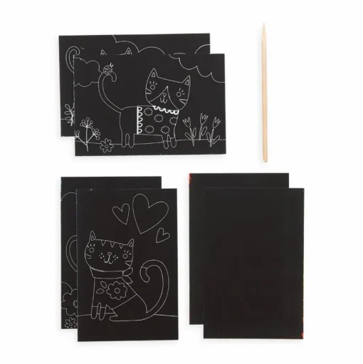New OOLY Scratch & Scribble, mini - Søde katte