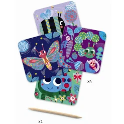 Sale Djeco Scratch kort til de små - Insekter