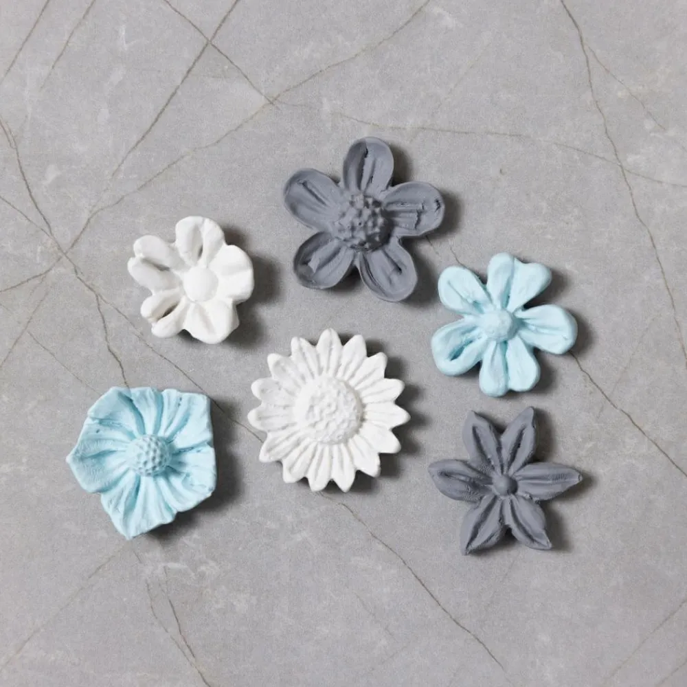 Online Creativ Company Silikoneform - Blomstermix, 6 motiver