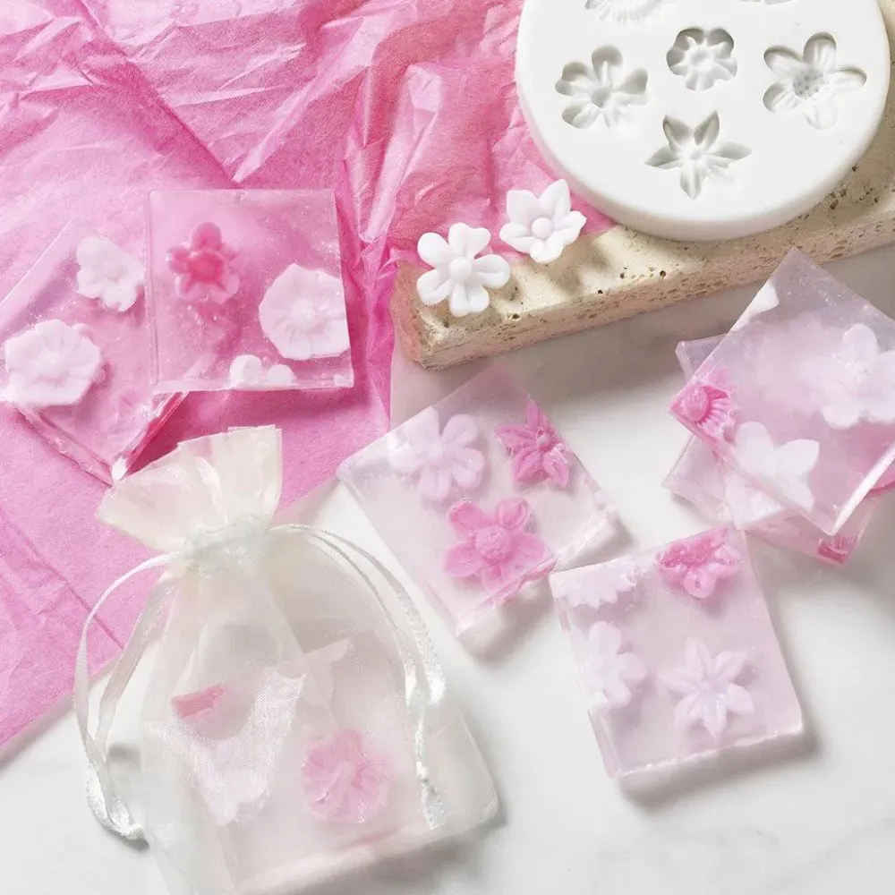 Online Creativ Company Silikoneform - Blomstermix, 6 motiver