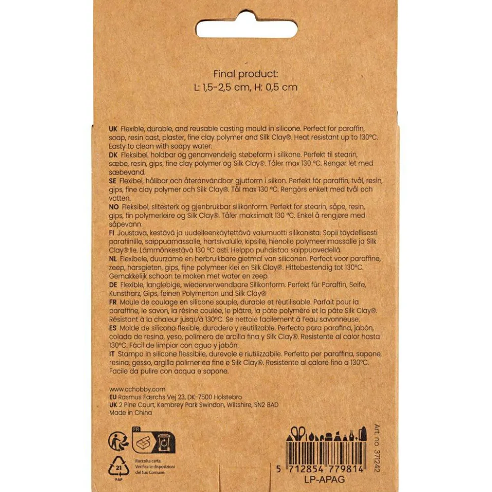 Online Creativ Company Silikoneform - Blomstermix, 6 motiver