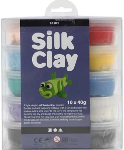 Creativ Company Silk Clay 10 x 40 gr. - Basisfarver