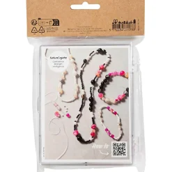 Outlet Creativ Company Smykke startsæt - Agater, sort/pink/hvid