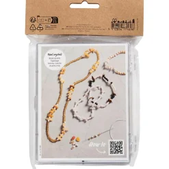 Creativ Company Smykke startsæt - Krystaller, beige/brun/sort