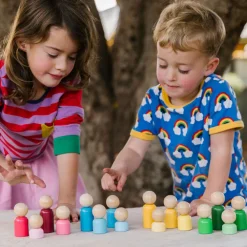 Hot Sorteringssæt - Træfigurer, 16 dele