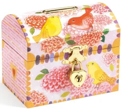 Clearance Djeco Sparebøsse - Kiste med fugle og hængelås