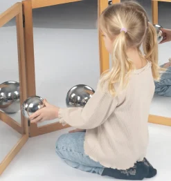 Outlet Spejlkugler af stål, 4 stk