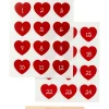 Sale Creativ Company Stickers til tekstildekoration - Kalendertal, røde