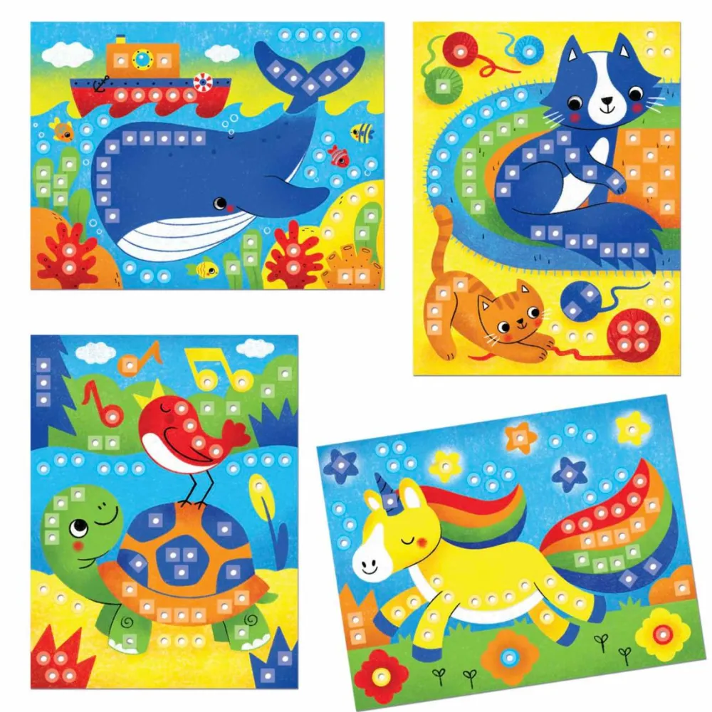 Clearance Quercetti Stiftmosaik - FantaColor m. dyr, 180 stk