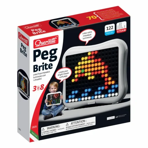 Outlet Quercetti Stiftmosaik med LED - Peg Brite, 122 stk
