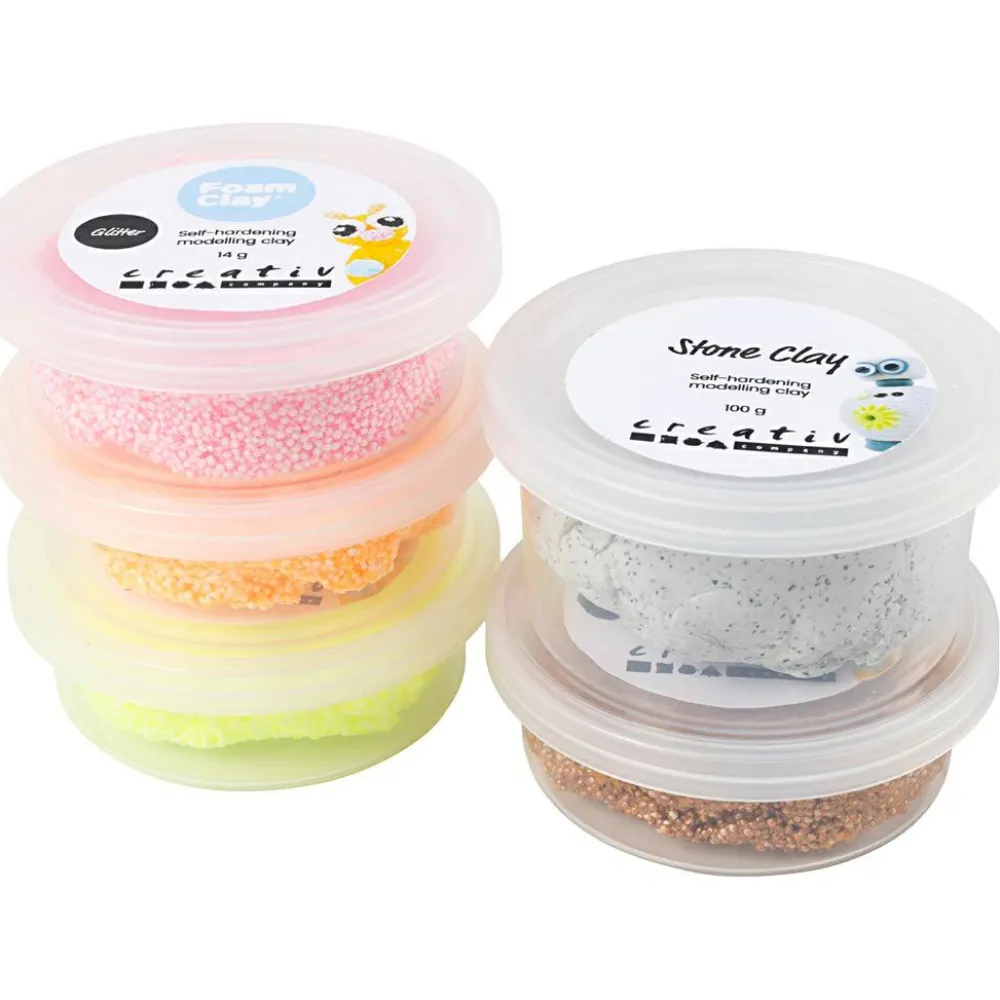 Clearance Creativ Company Stone Clay & Foam Clay - Gyldent mix