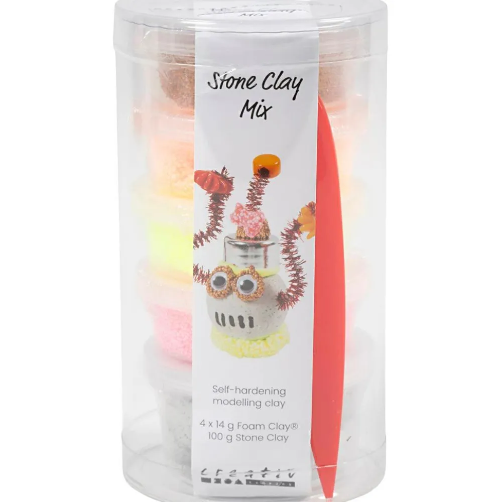 Clearance Creativ Company Stone Clay & Foam Clay - Gyldent mix