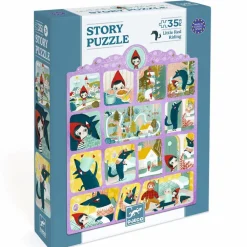 Outlet Djeco Story puslespil m. 35 brikker - Rødhætte