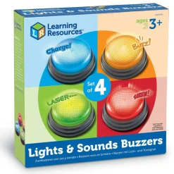 Outlet Learning Resources Svarknap m. lys og lyd, 4 stk