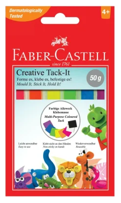 Faber-Castell Tack-It "elefantsnot" i farver, 50 gr.