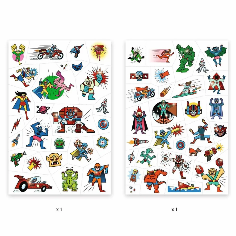 Online Djeco Tatoveringer - Skurke vs. helte
