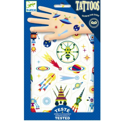Sale Djeco Tatoveringer, Glow-in-the-dark - I rummet