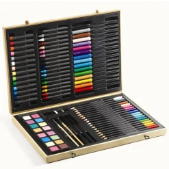 Hot Djeco Tegne- og malekuffert med 88 dele