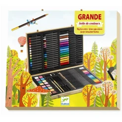 Hot Djeco Tegne- og malekuffert med 88 dele