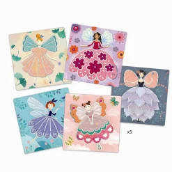 Outlet Djeco Tegneskabeloner - Feer, 5 stk.