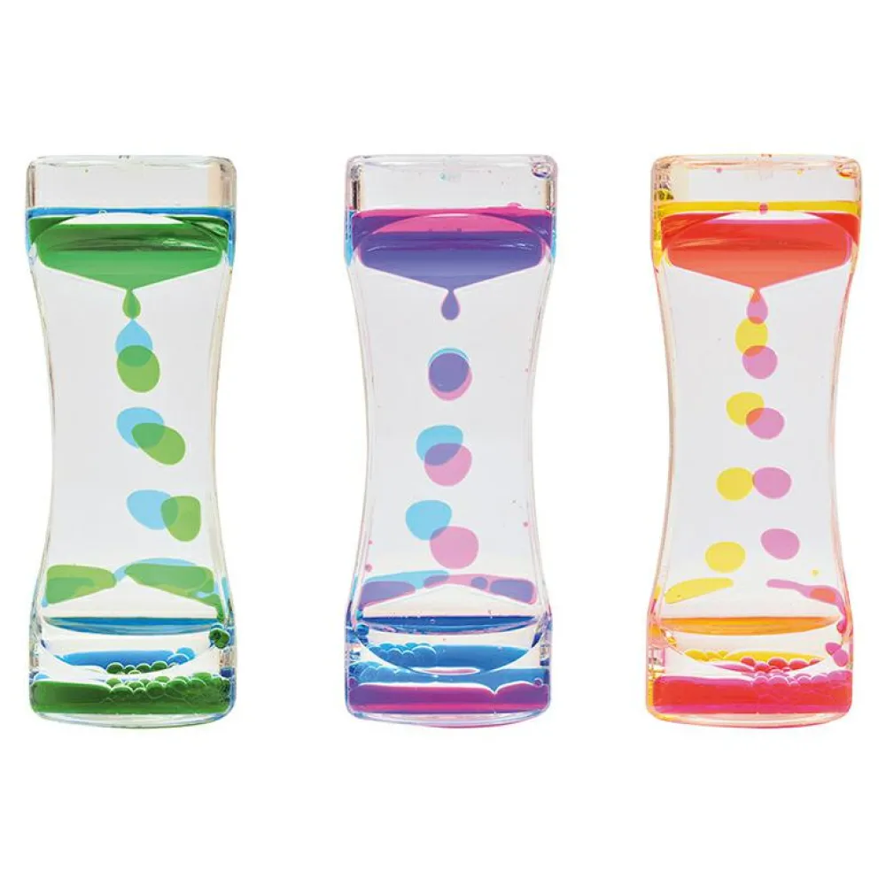 Timeglas med væske, 3 stk