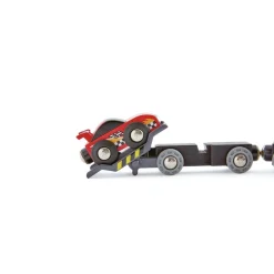 Outlet Hape Tog tilbehør - Transporttog m. racerbiler, 6 dele