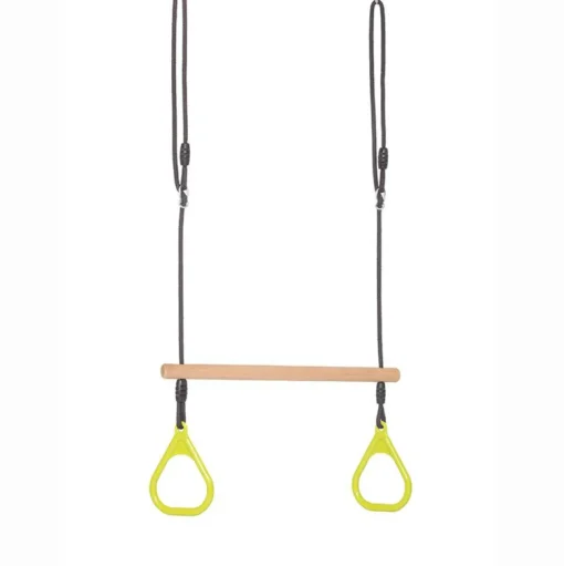 New DICE Trapezgynge m. ringe - Lime (sort reb)