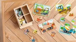 Melissa & Doug Træpuslespil m. 4 x 12 brk. - På byggepladsen