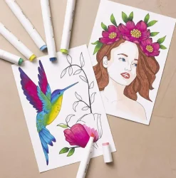 New Creativ Company Tuschblok A5 / 120 gr. - Hvid, 30 ark