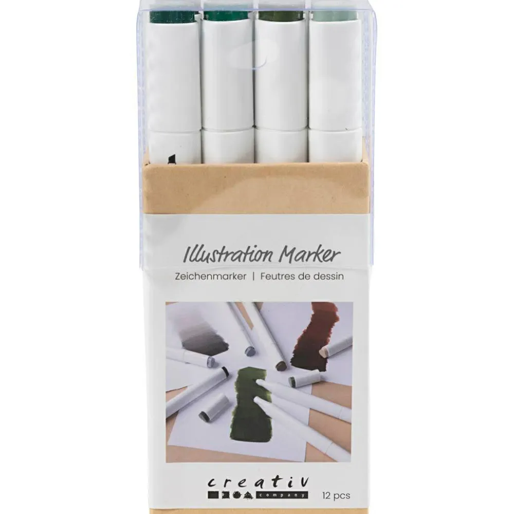 Creativ Company Twin Markers - Natur, 12 stk