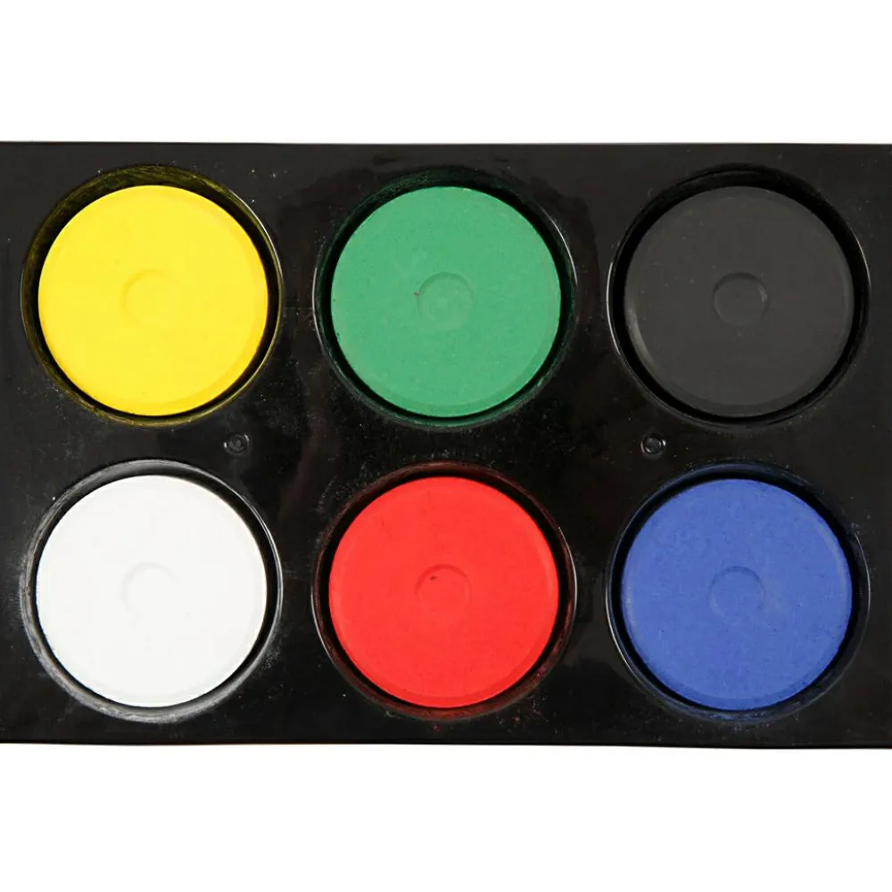 Sale Creativ Company Vandfarver Ø4,4 cm - Basisfarver, 6 stk