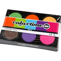 Hot Creativ Company Vandfarver Ø4,4 cm - Kulørt, 6 stk