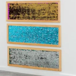 Online Vægpanel m. pailletter - Lilla/Guld, 1 stk