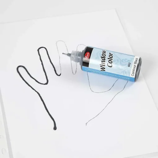 Online Creativ Company Vinduesmaling - Sort, 90 ml.