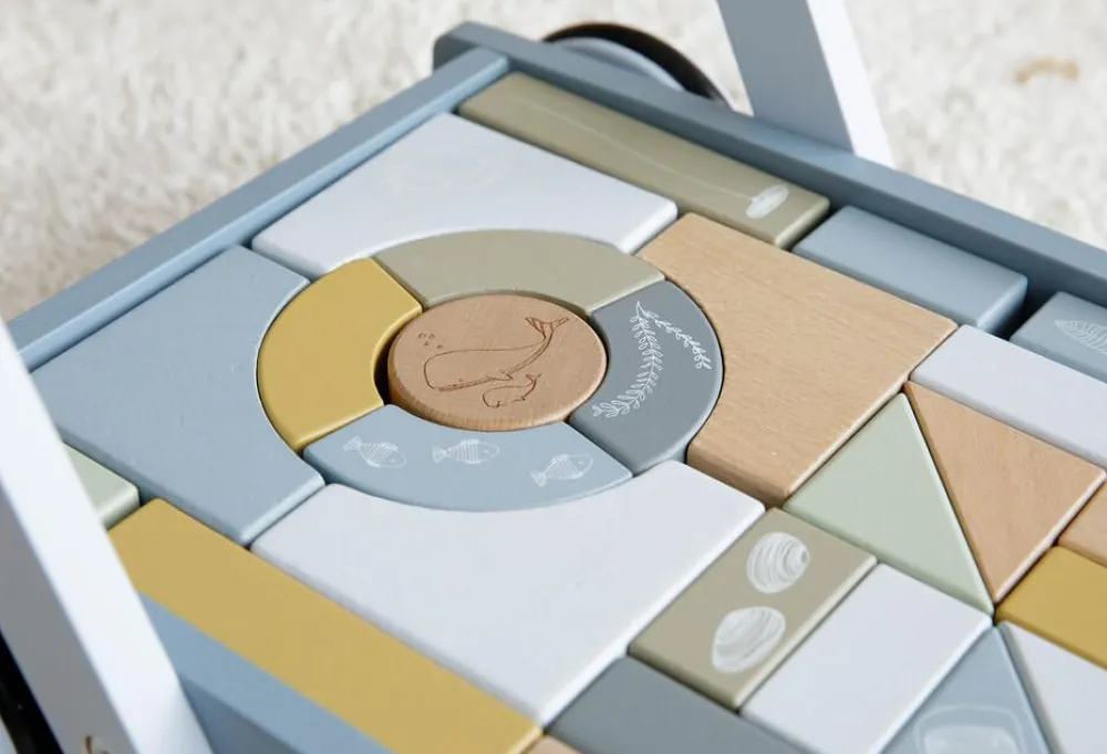 Hot Vogn med klodser - Blå